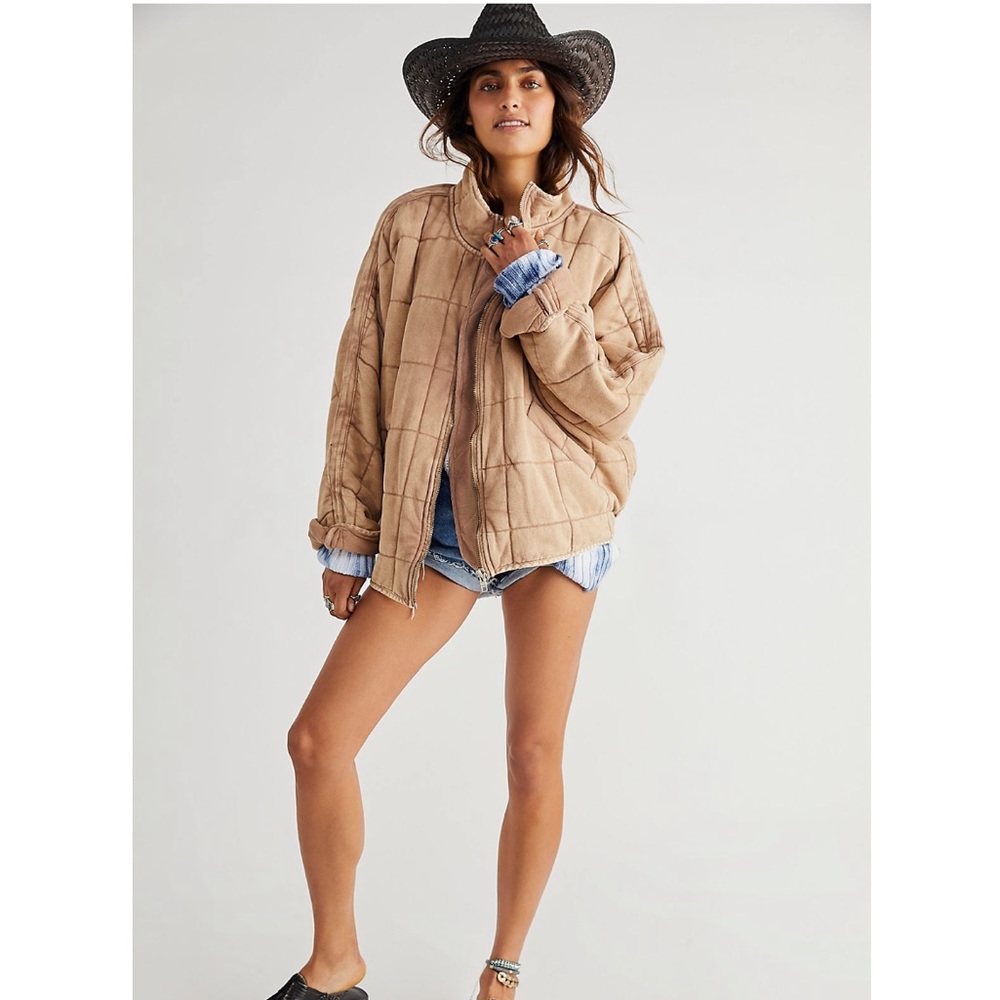 Free People Dolman Quilted Knit Jacket
